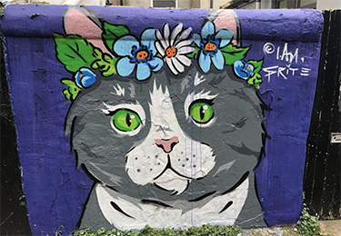 Black cat mural