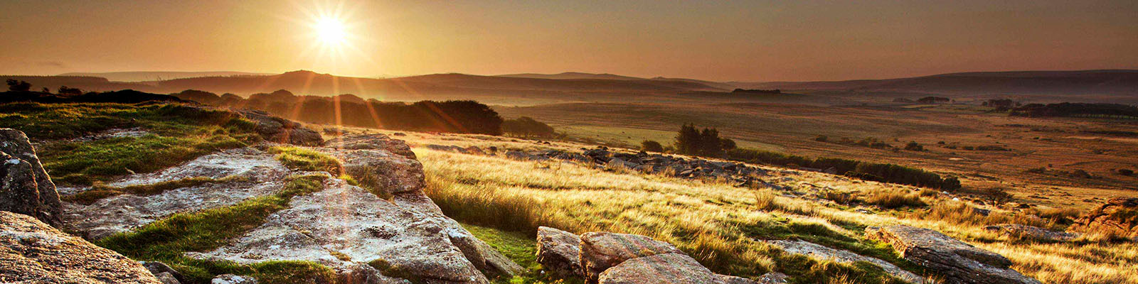 Sunset in Dartmoor National Park.