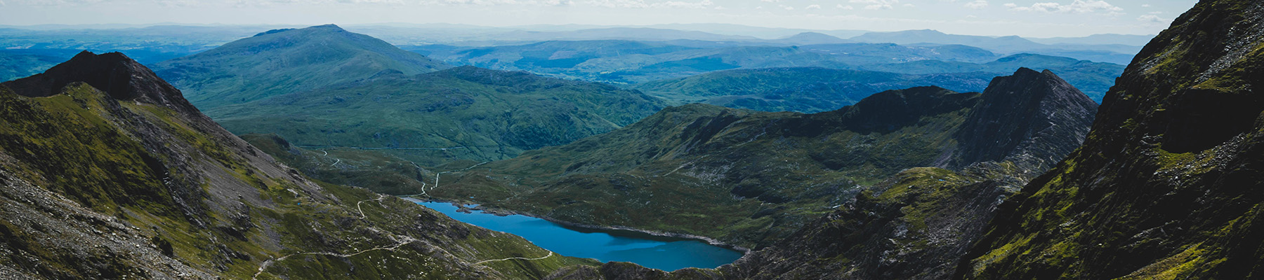 Lakes in Snowdonia National Park.