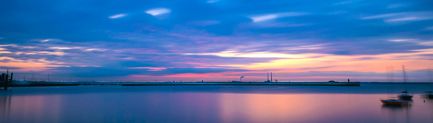Dublin city at night