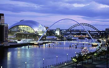 Looking down the River Tyne towards the Baltic Museum