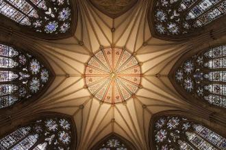 York Minster's vaulted ceiling