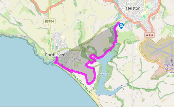 From Helston to Porthleven by The Loe