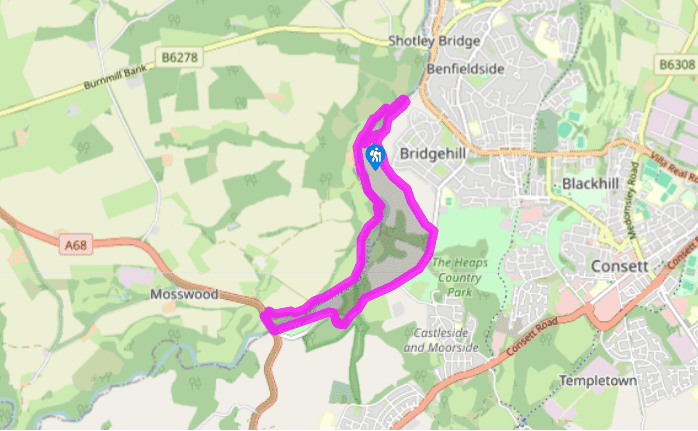 Consett and the River Derwent