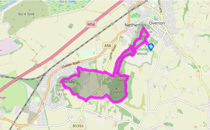 Trails of hidden crags of Frodsham Hill