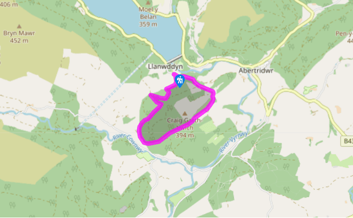 A walk from Lake Vyrnwy's dam