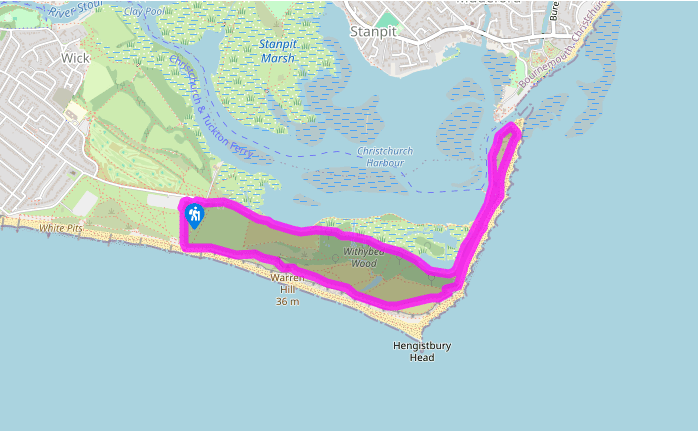 Hengistbury Head coastal loop