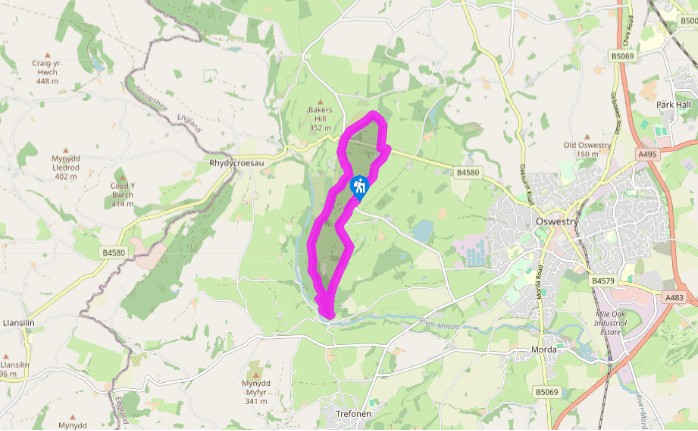Oswestry Racecourse to Offa's Dyke