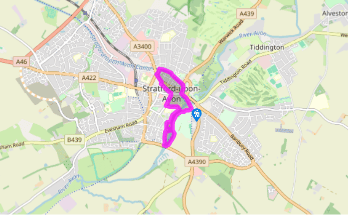 Around the town of Stratford-upon-Avon