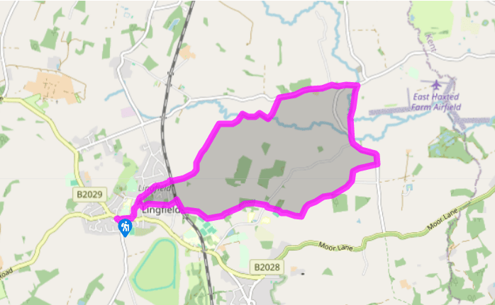 Lingfield to Haxted Mill