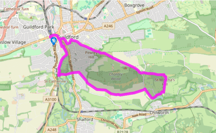 Guildford to Chilworth