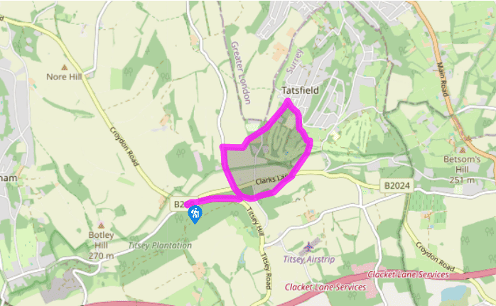 Woodland walk from Titsey to Tatsfield